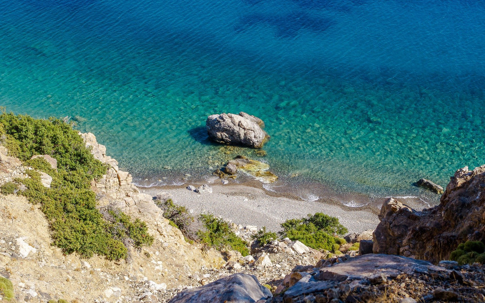 Felsiger Strand auf Kos